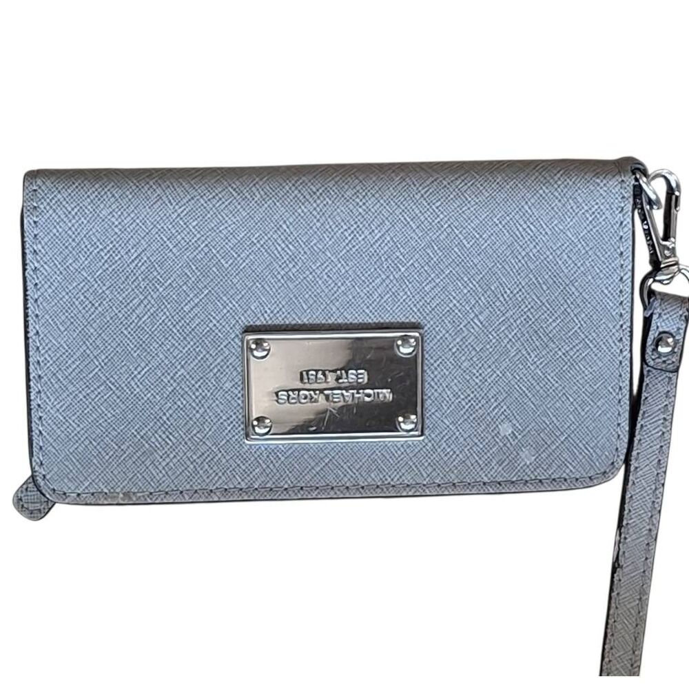 Michael Kors Jet Set Wristlet Wallet | Saffiano Leather Phone Holder | Light Tan